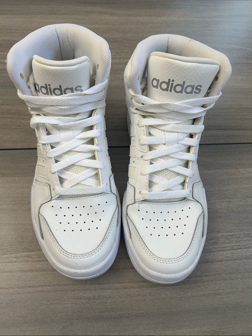 Adidas Entrap Mid White High-Top Basketball Sneakers EG4341